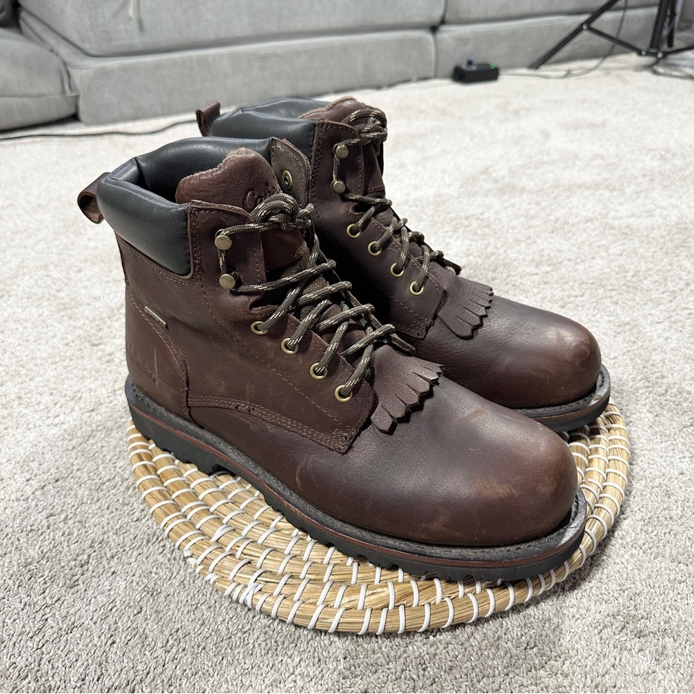 Cabela's Men’s Kiltie 2.0 Waterproof Heavy Duty Workwear Boots in Dark Brown 11W